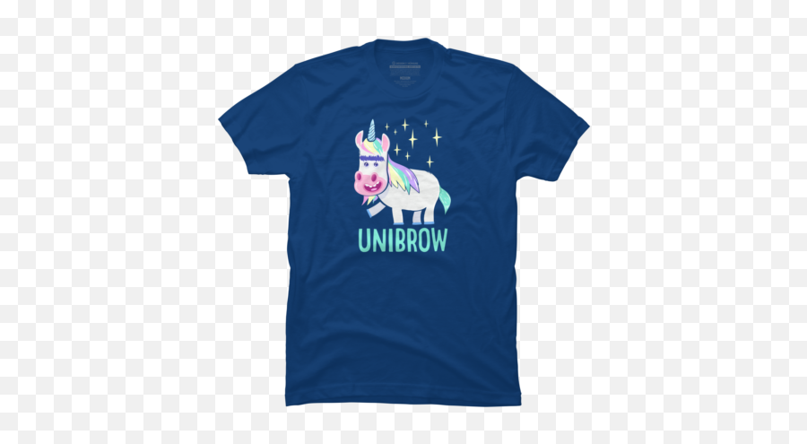 New Unicorn Mens T Shirts - Short Sleeve Emoji,Unibrow Emoji