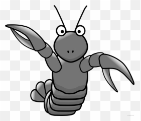 Sea Creatures Cartoon Png Transparent - Black Lobster Emoji