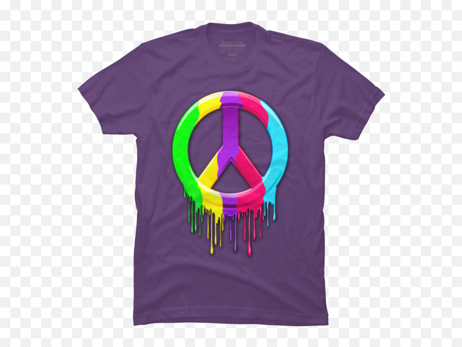 Peace Sign Dripping Rainbow Paint - Prometheus School Of Unisex Emoji,Running Away Emoji