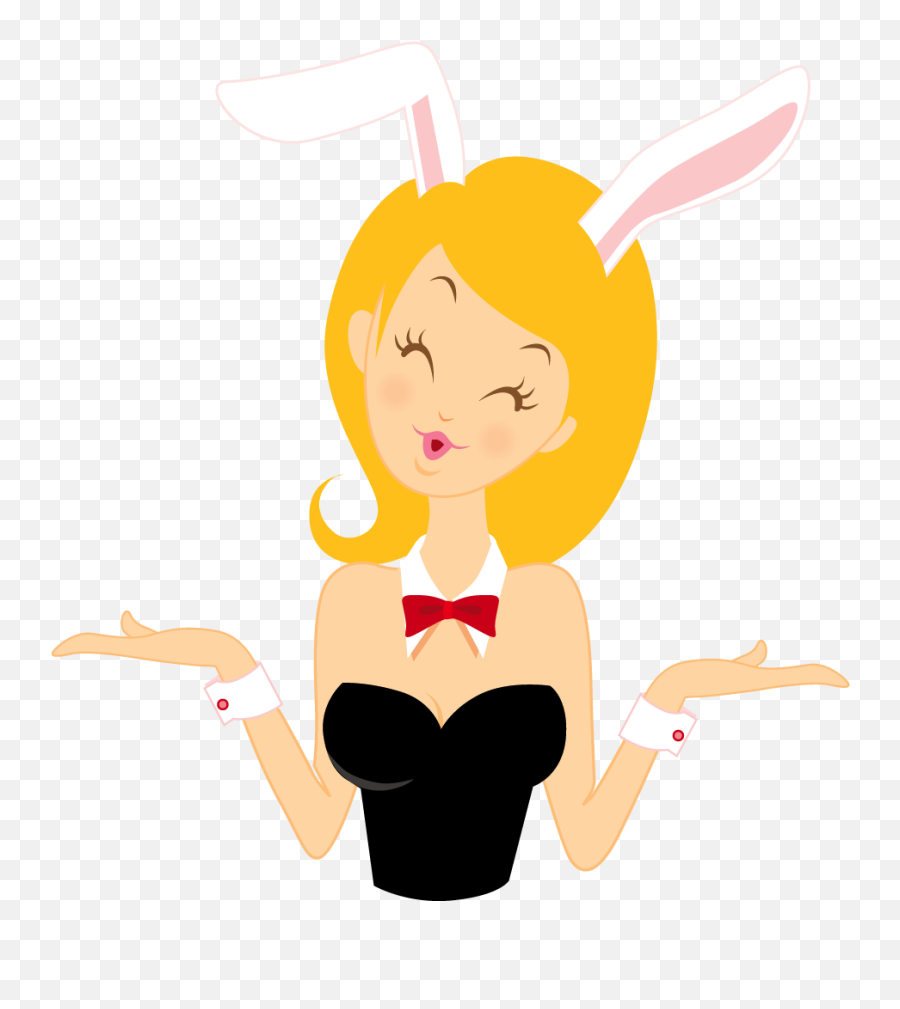 Girl In A Bunny Suit Iconset - Hot Girl Cartoon Icon Emoji,Question Emoji Png