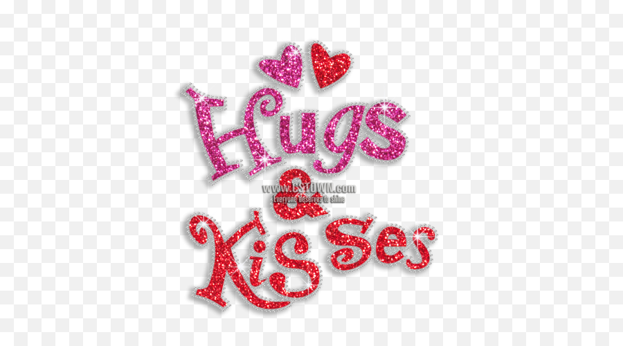 Best Custom Shinning Hugs And Kisses - Hugs And Kisses Glitter Emoji,Virtual Hug Emoji