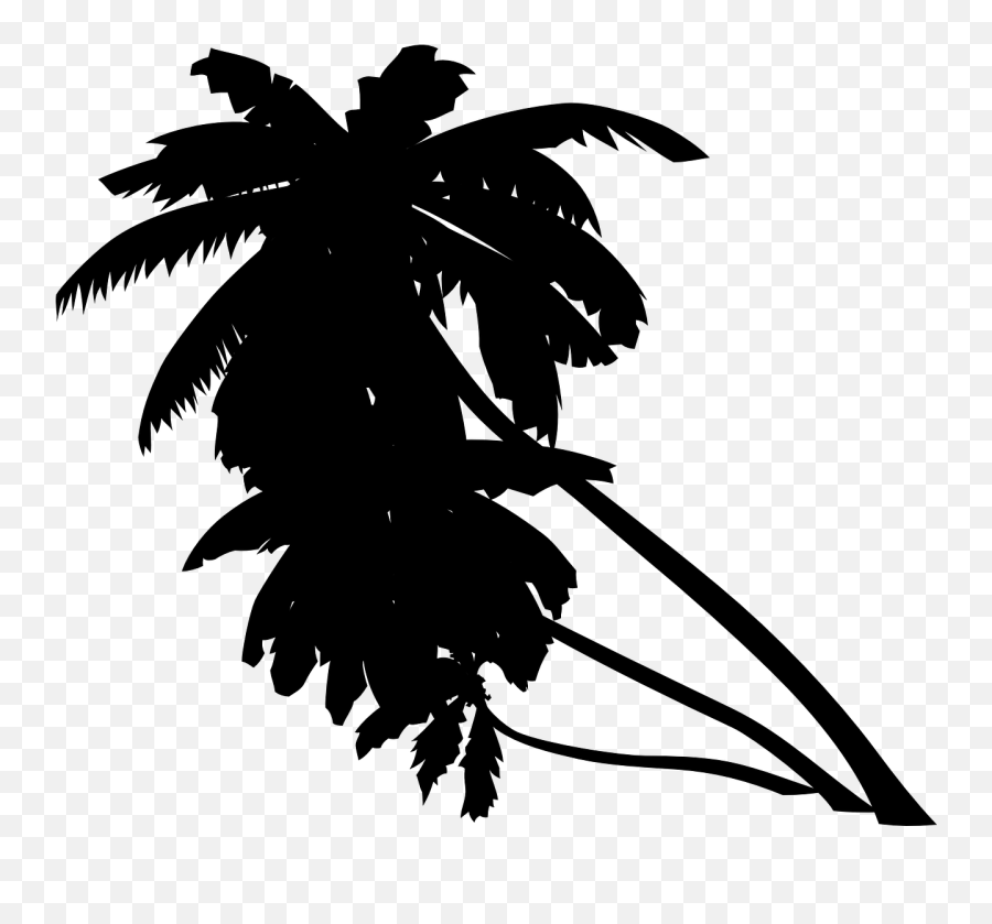 Palm Tree Beach Summer Leaning - Palm Tree Stencil Png Emoji,Beach Umbrella Emoji