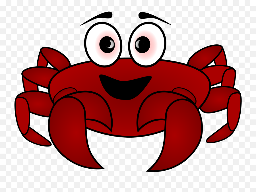 Seafood Clipart Happy Crab Seafood - Cartoon Crab Png Transparent Emoji,Seafood Emoji