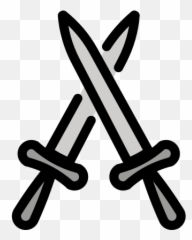 Crossed Swords - Clip Art Emoji,Sword Emoji
