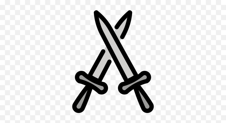 Crossed Swords - Clip Art Emoji,Sword Emoji