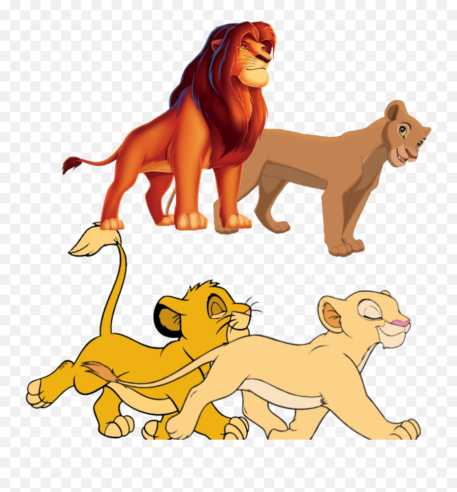 Simba And Nala Teen And Young - Lion King Mufasa Png Emoji,Simba Emoji