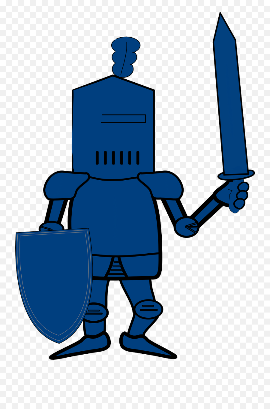 Knight Shield Sword Medieval Weapon - Blue Knights Clipart Emoji,Sword And Shield Emoji