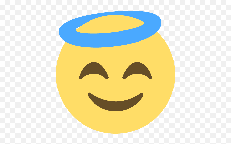 Smiling Face With Halo Emoji Emoticon Vector Icon - Angel Emoji,Emoticon