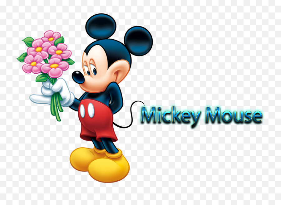 Mickey Mouse Free Pictures - Mickey Mouse Flower Emoji,Mickey Mouse Emoji