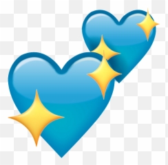 Download Heart Emoji Blueheart Sparkle Sparklingheart -