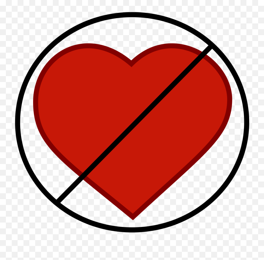 Heart Crossed Out Png Transparent - Crossed Out Heart Clipart Emoji,Crossed Out Emoji