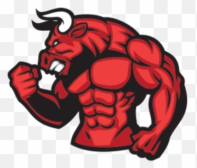 Printed Vinyl Gym Bodybuilder Muscle Red Bull Stickers - Png Emoji