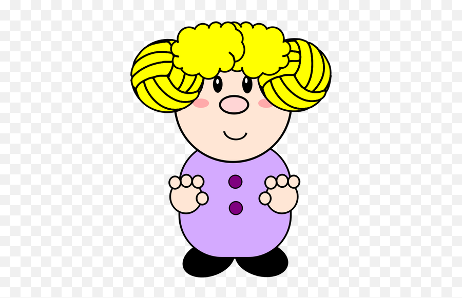 Blond Cartoon Girl - Rambut Keriting Kartun Emoji,Emoji Silent Night