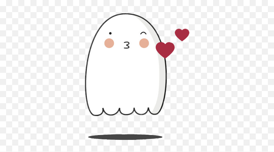Cute Ghost Snapchat Snap Emoji - Heart,Snapchat Emoji Ghost