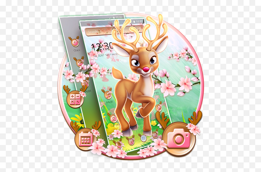Forest Deer Theme - Cartoon Emoji,Deer Emojis