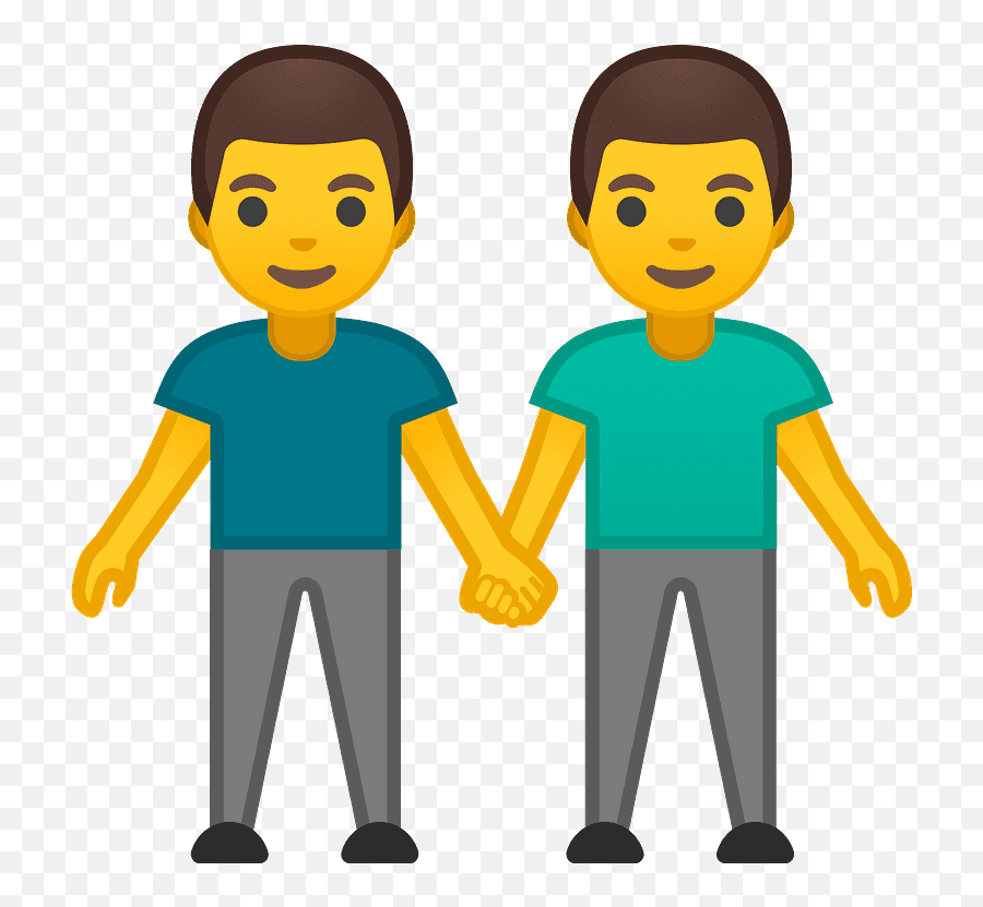 Men Holding Hands Emoji Clipart Free Download Transparent - Two Man Emoji,Emoji Smile With Hands