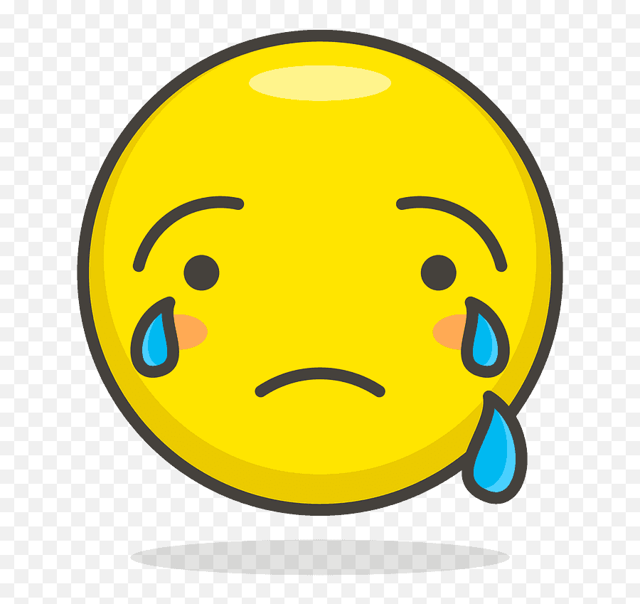 Crying Face Emoji Clipart Free Download Transparent Png - Crying Face Clipart,Blue Sad Face Emoji