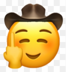 To - Laughing Emoji With Cowboy Hat