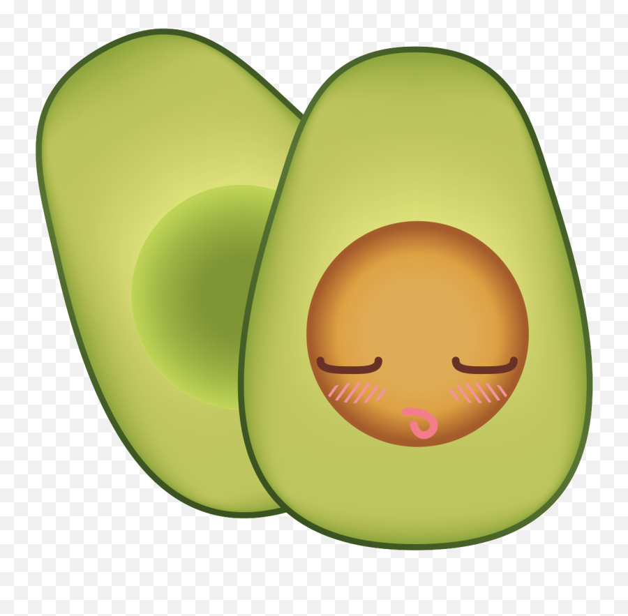 Kawaii Clipart Avocado Kawaii Avocado Transparent Free For - Heart Emoji,Avocado Emoji
