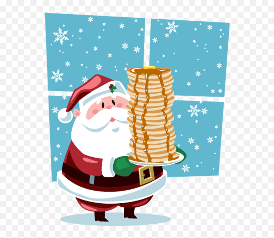 Pancake Breakfast With Santa - Breakfast With Santa Emoji,Santa Emoticons