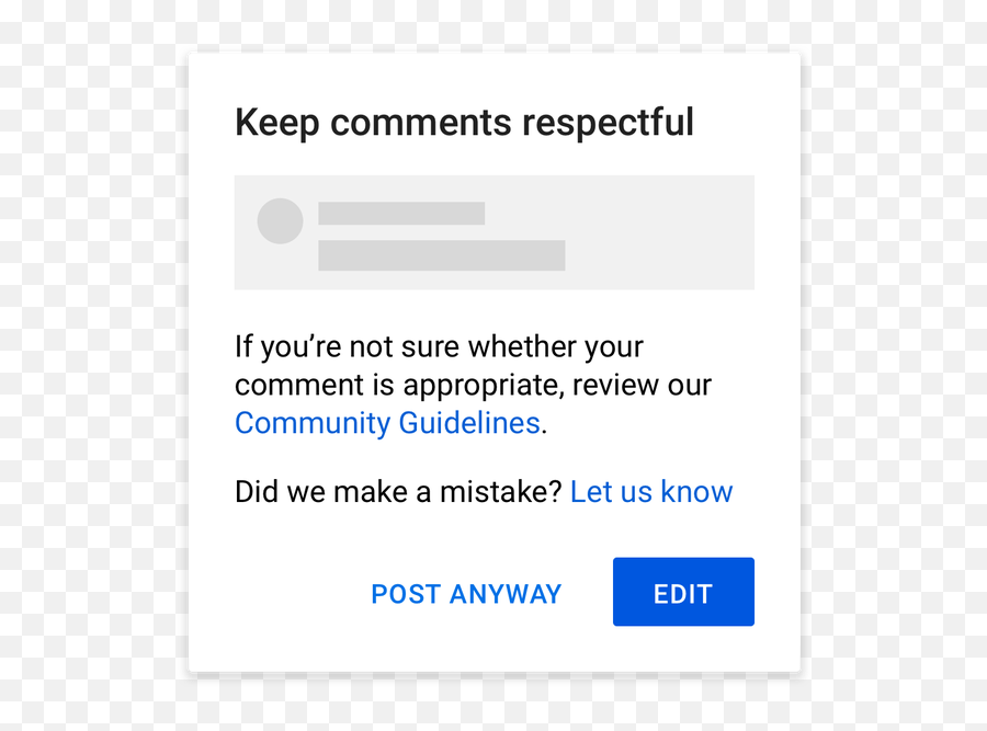 Youtube Introduces New Features To Address Toxic Comments - Youtube Offensive Comment Warning Emoji,Dj Khaled Emojis