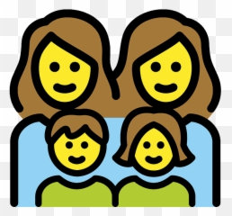 Family woman girl boy emoji clipart Free download - Familia Emoticon