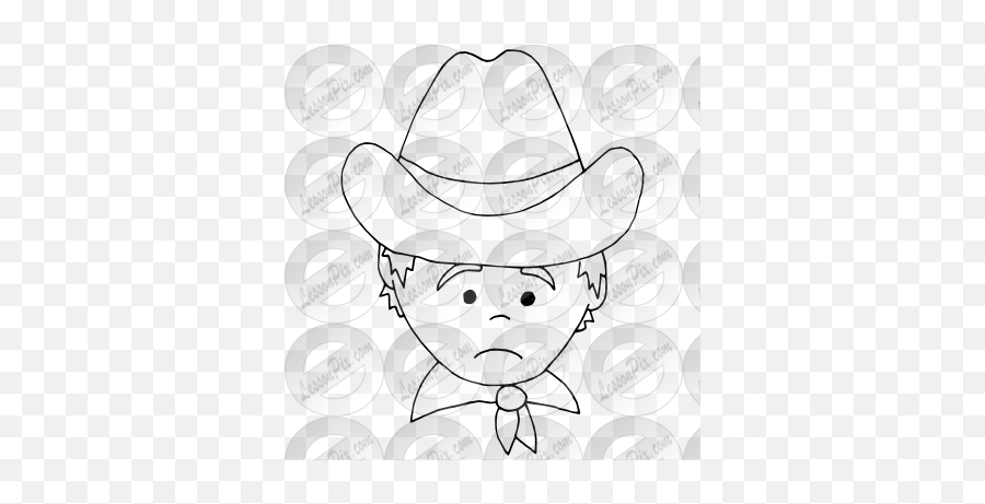 Sad Clipart Cowboy Picture - Illustration Emoji,Sad Yeehaw Emoji