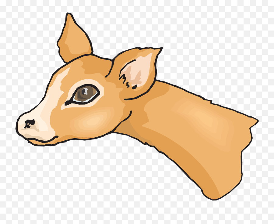 Deer Head Wildlife Animal Mammal - Deer Eyes Clipart Emoji,Duck Emoji Iphone