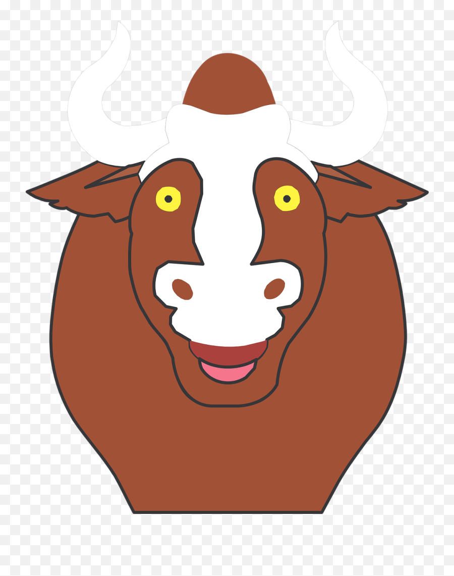 Happy Face Bull Horns Animal - American Pit Bull Terrier Emoji,Cake Emoticon