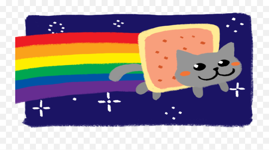 Nyan Cat Picture Free Library Png Files - Poptart Cat Emoji,Nyan Cat Emoji Google Chat