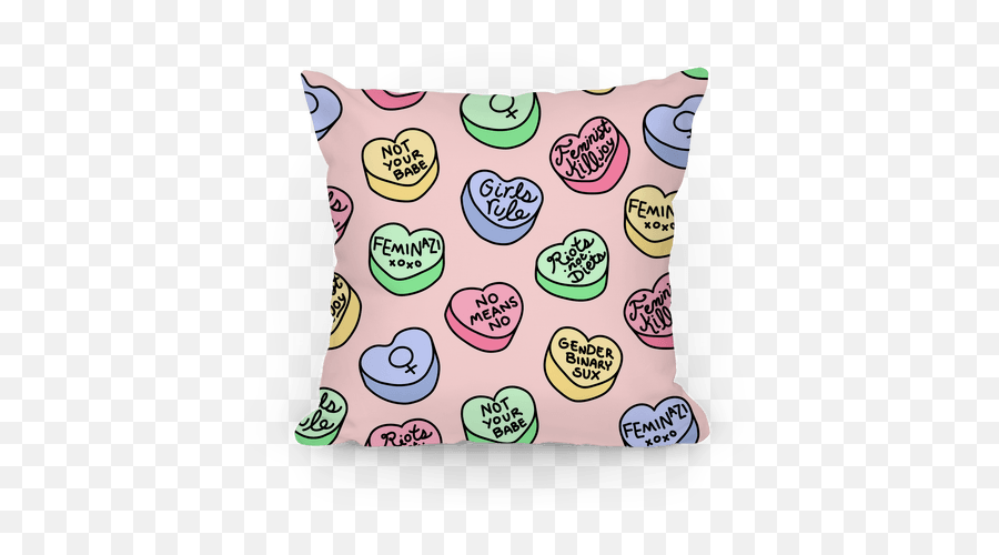 Conversation Hearts Pillows - Cushion Emoji,Blue Heart Emoji Pillow