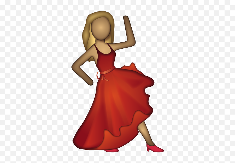 Woman Dancing - Illustration Emoji,Emoji Gown