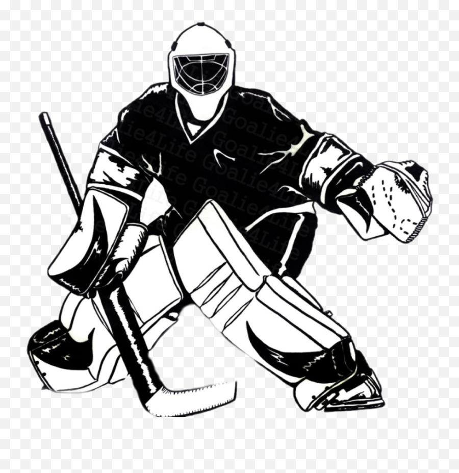 Popular And Trending Ice Hockey Stickers On Picsart - Black And White Goalie Emoji,Ice Hockey Emoji