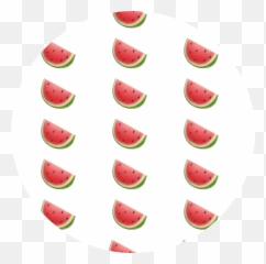 Suika Melon Circle White Cute Sticker - Watermelon Emoji,Watermelon Emojis