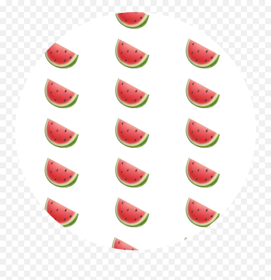 Suika Melon Circle White Cute Sticker - Watermelon Emoji,Watermelon Emojis