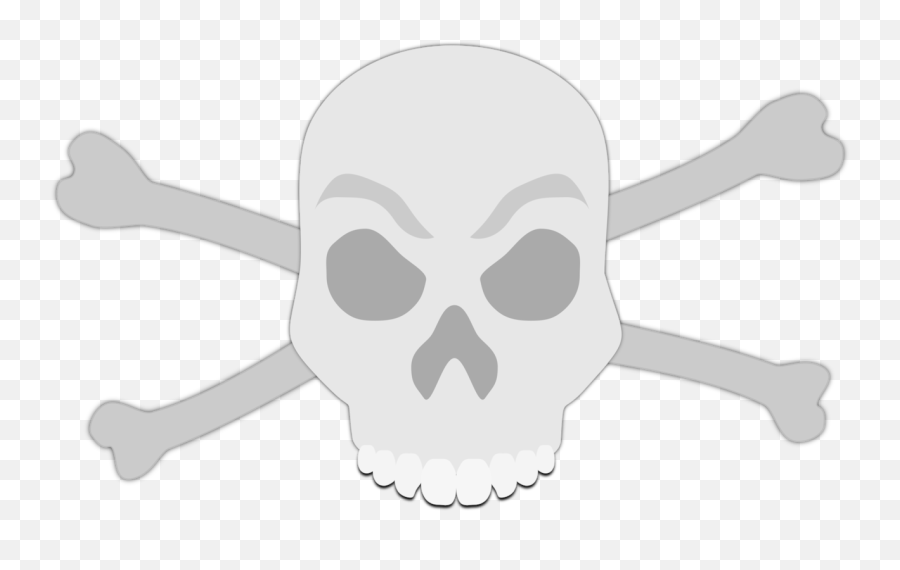 Grey Skull And Crossbones Transparent Cartoon - Jingfm Creepy Emoji,Skull And Crossbones Emoji