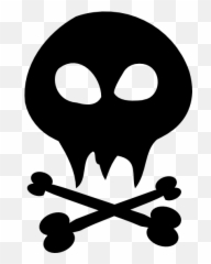 Funky Skull And Cross Bones Sticker - Clip Art Emoji