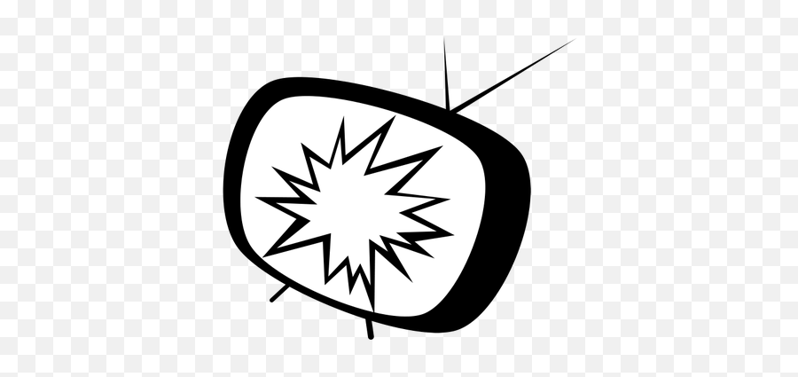 Broken Cartoon Tv Set Vector Image - Funny Tv Logo Emoji,Spring Break Emoji