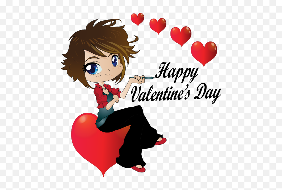 Happy Valentine Day Smiley Emoticon - Emoticon Emoji,Valentines Day Emoticons