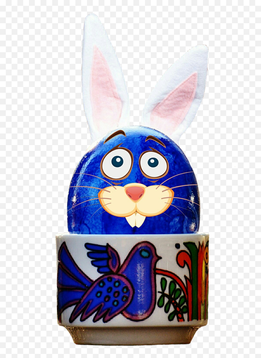 Easter Easter Eggs Funny Hare Rabbit - Easter Emoji,Emoji Rabbit And Egg