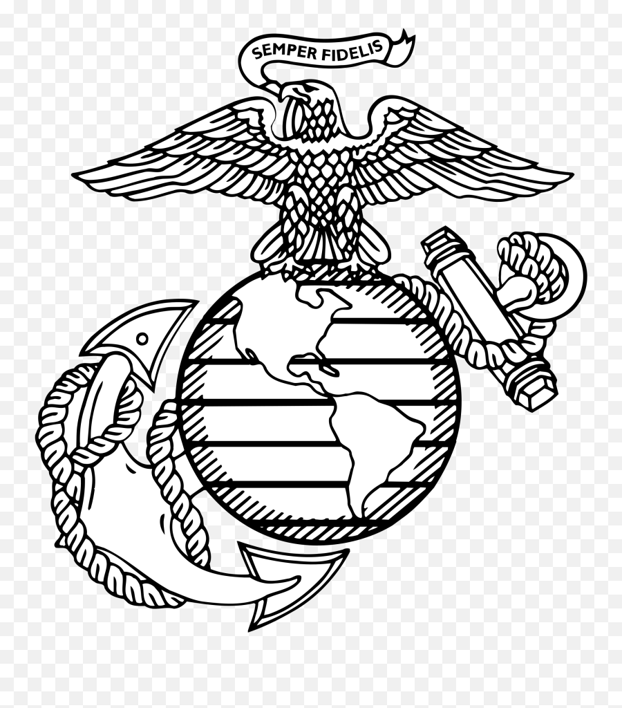 Eagle Globe And Anchor - Clip Art Marines Logo Emoji,Heart Emoji Png