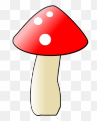 Vector Drawing Of 2d Mushroom - Cartoon Emoji
