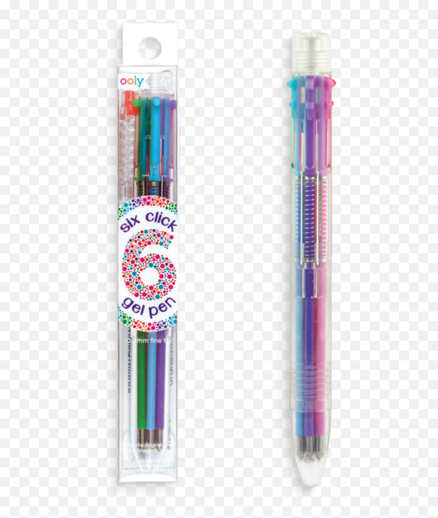 Ooly 6 Click Multi Color Fine Tip Gel Pen - Gel Pen Emoji,Pen Emoji