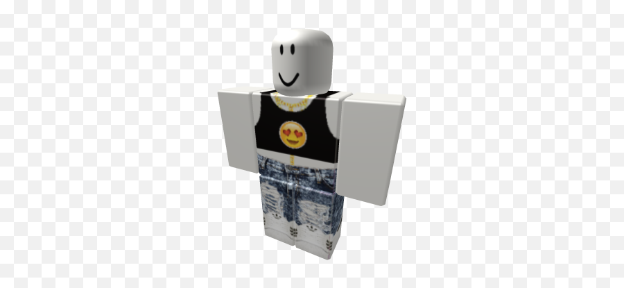 Emoji Tank Top With Acid Wash Jeans And - Mountain Dew Roblox,Jeans Emoji