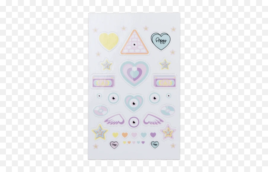 Poppy - U0027poppycomputeru0027 Sticker Sheet Heart Emoji,Musical Note Emoticon