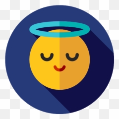 Angel Emoticons Emoji Feelings Smileys Icon - Circle,Angel Emoji Png