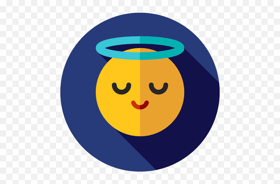 Angel Emoticons Emoji Feelings Smileys Icon - Circle,Angel Emoji Png