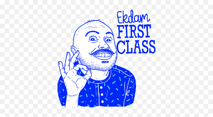 Ek Dum First Class Animation Sketches Graphic - Ekdam First Class Emoji,Wide Awake Emoji