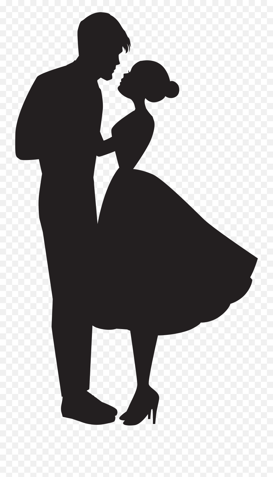 Love Couple Silhouette Clip Art - Couple Png Download 4814 Love Couple Pictures Drawing Emoji,Couple Emoji Transparent