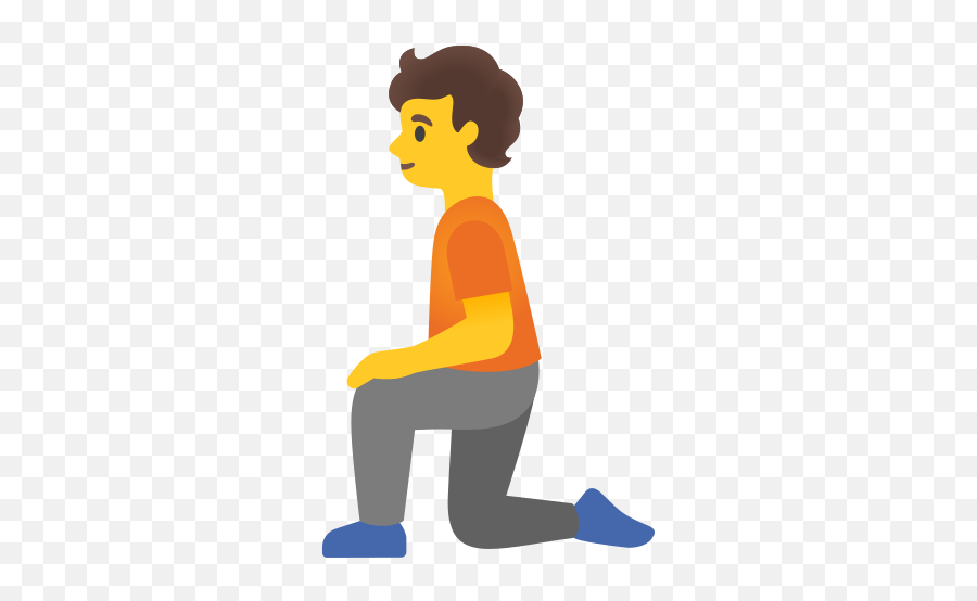 Person Kneeling Emoji - Dibujos De Personas Caminando,Man Emoji